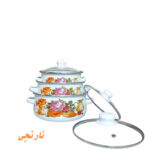 سرویس قابلمه لعابی 6 پارچه مدل Gol.026