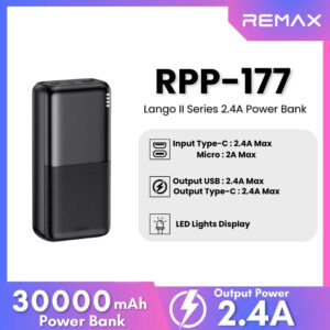 پاوربانک ریمکس مدلRPP-177 ظرفیت 30000 میلی آمپر ساعت