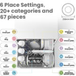 ماشین ظرفشویی 6 نفره کامفی مدل CTD-602-W