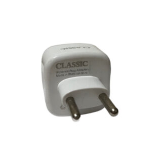 دو شاخه تبدیل برق 3 به 2 کلاسیک مدل C-001 چراغ دار