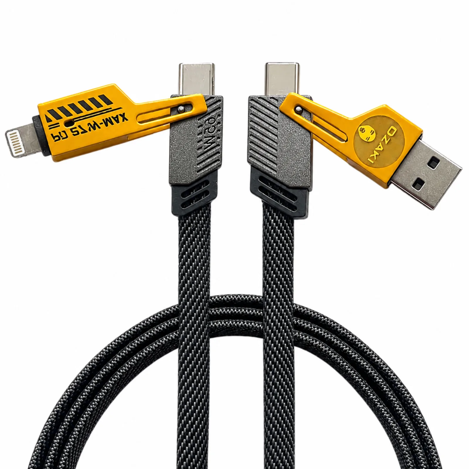 کابل تبدیل USB/USB-C به لایتنینگ/USB-C اوزاکی مدل 65w-TurboFast طول 1 متر