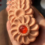 کاتر شیرینی پزی به گز مدل فشاری طرح گل مجموعه 2 عددی