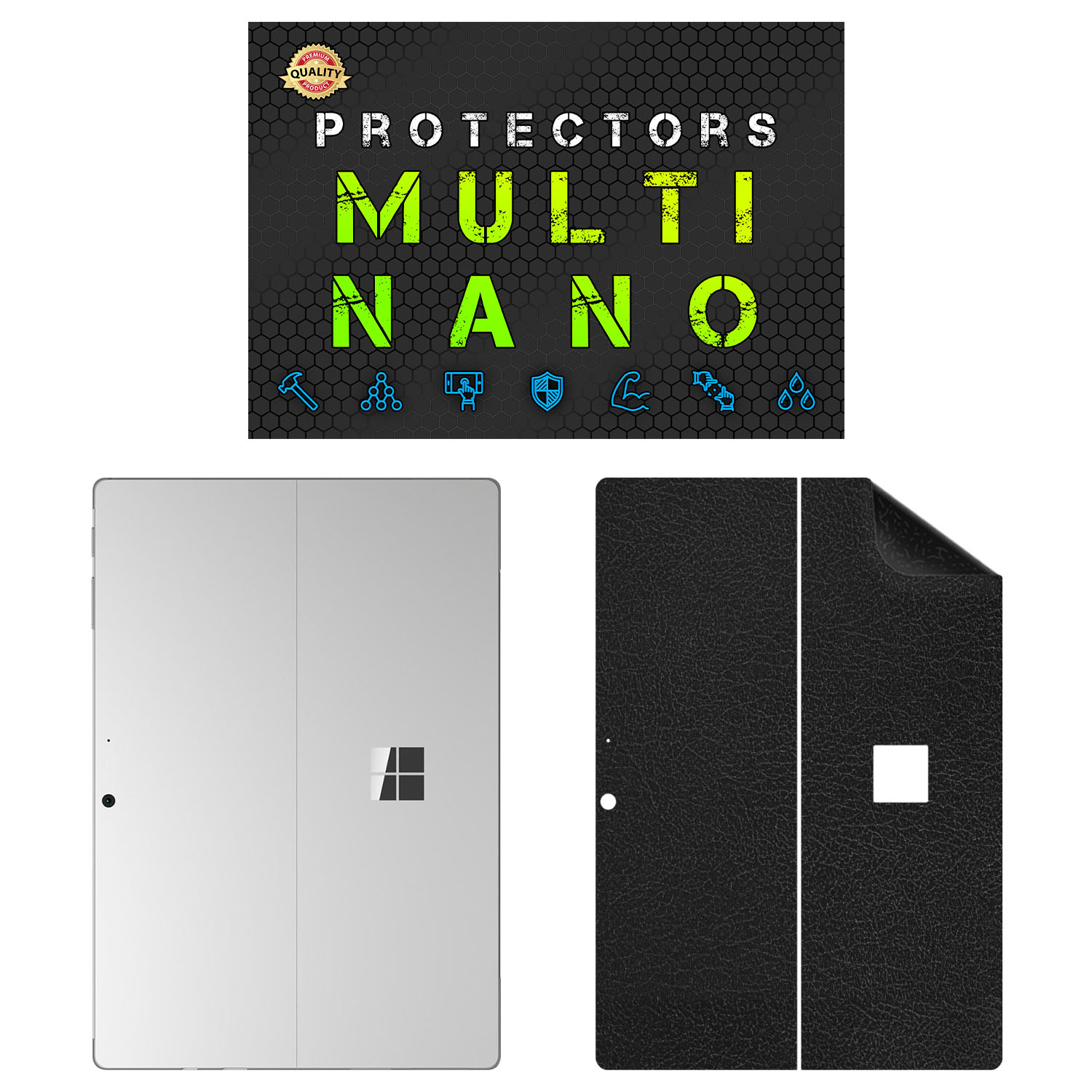 برچسب پوششی مولتی نانو طرح چرم مدل X-F1L مناسب برای تبلت مایکروسافت Surface Pro 10 13.0 inch 2024