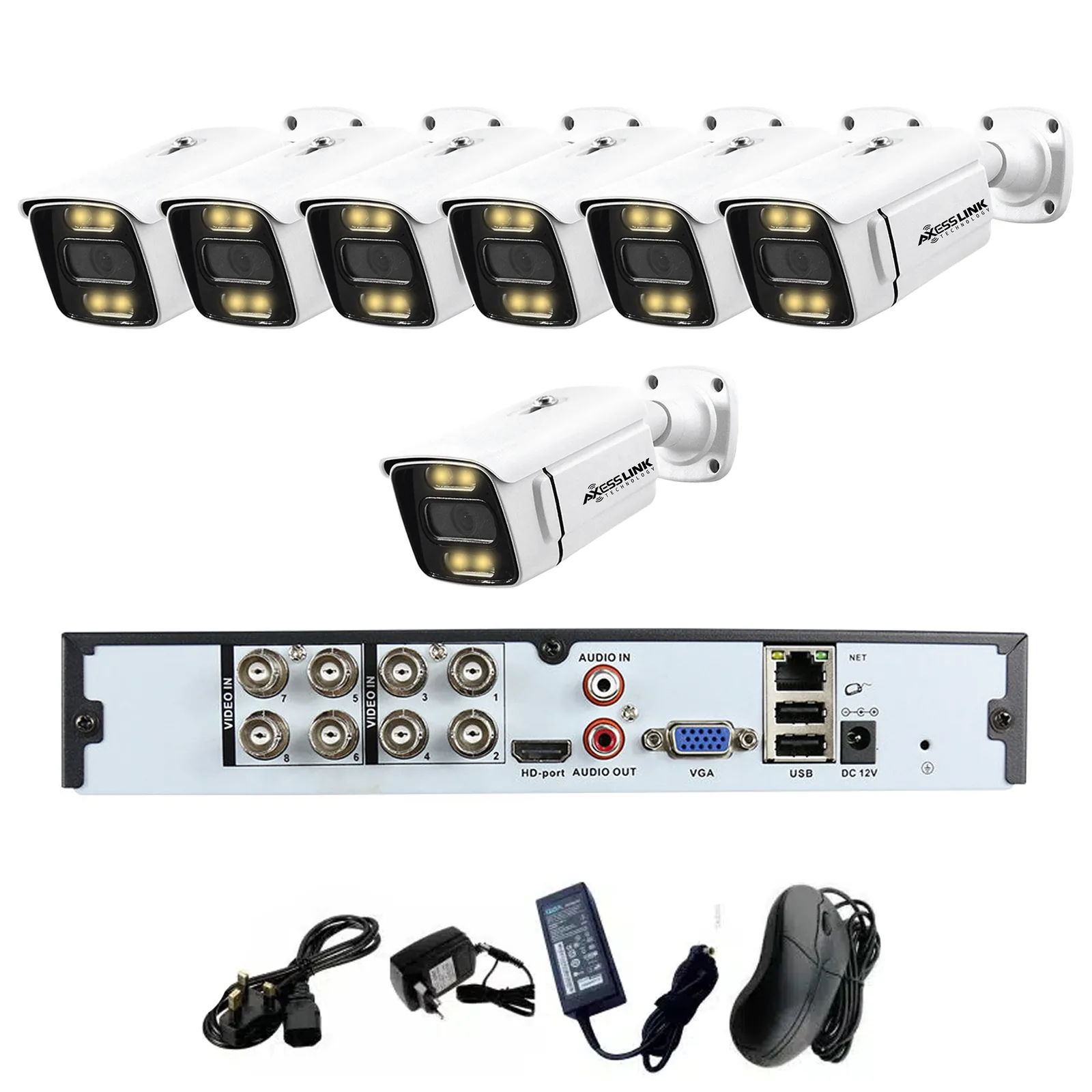 سیستم امنیتی CAMERA PACK 7 - AXESSLINK مجموعه 7 عددی