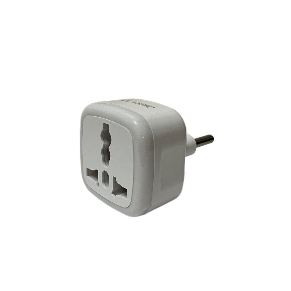 دو شاخه تبدیل برق 3 به 2 کلاسیک مدل C-001 چراغ دار