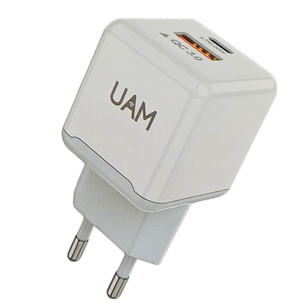 شارژر دیواری 20 وات یو ای ام مدل UH-07P به همراه کابل USB-C