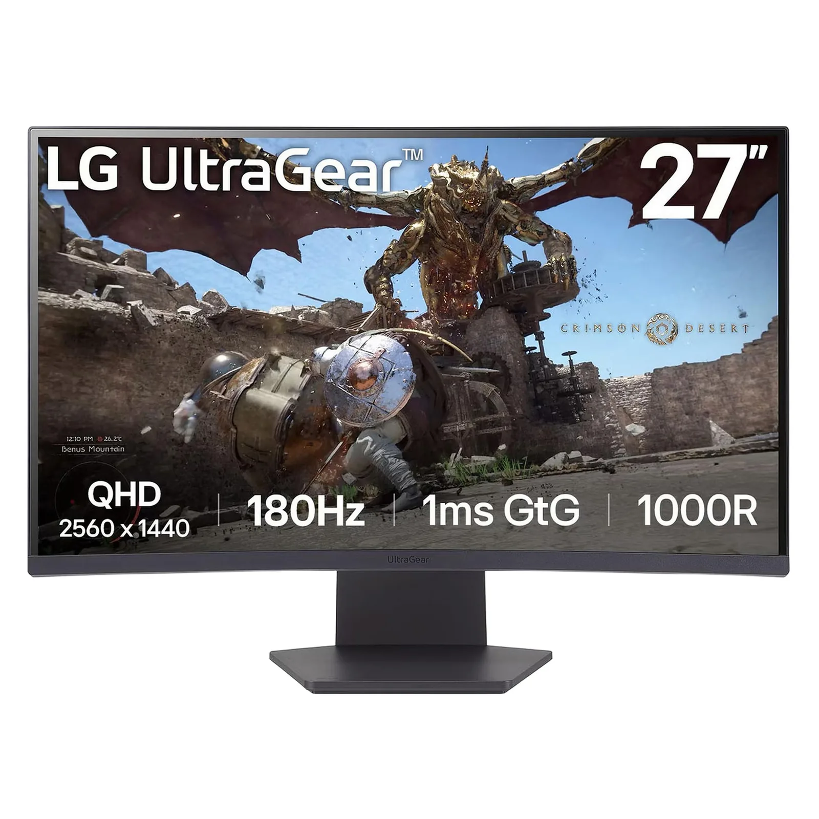 مانیتور خمیده گیمینگ ال جی مدل UltraGear 27GS60QC سایز 27 اینچ