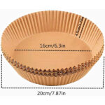 ورق نسوز شیرینی‌ پزی مدل Air Fryer Pad Paper بسته 50 عددی